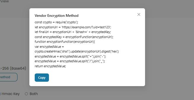 Vendor Encryption Method